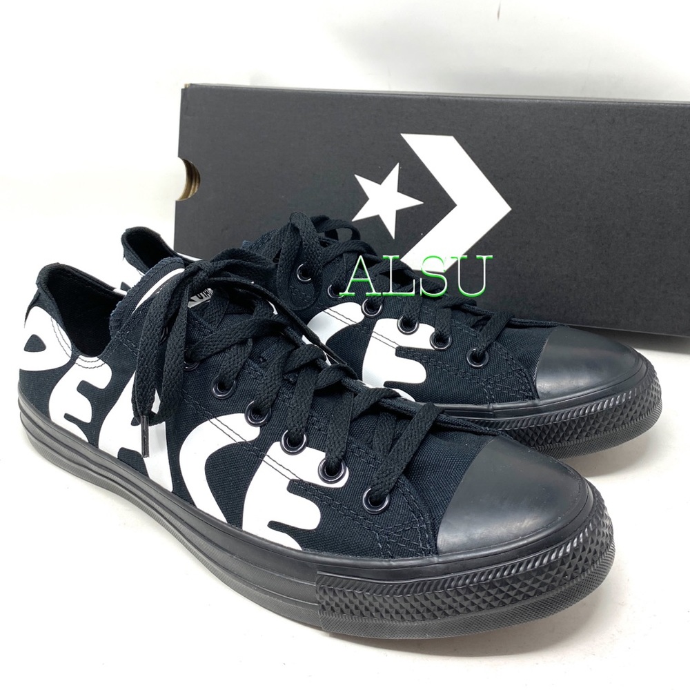 Converse Chuck Taylor Low Peace Print Black Womens - Picture 6 of 10